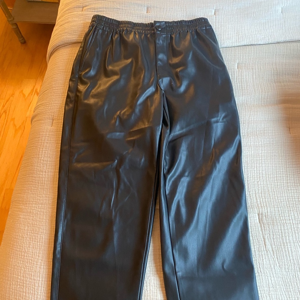 Vegan leather madewell ballon pants